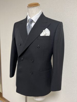 HUSBANDS ダブルブレスト ブラックスーツ お客様実例紹介】ブラック